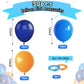 Paready Blue And Orange Balloons, 30 Pcs 12 Inch Orange Navy Blue Latex Balloons With Ribbons For Boys Birthday Baby Shower Comp