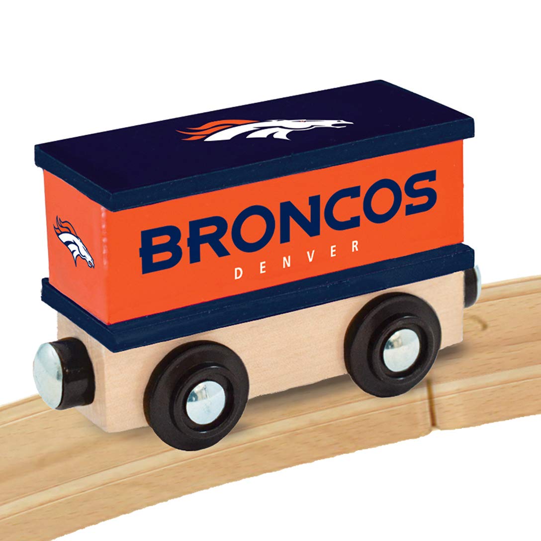 Denver Broncos Wood Train Box Car