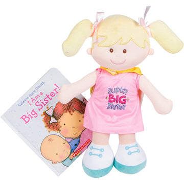 Martloop Super Big Sister Doll With Cape And I Am A Big Sister Book By Carolyn Jayne Church Gift Set Bundle