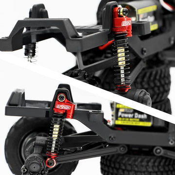 EPINON All Aluminum Front & Rear Shocks for FMS RocHobby eazyrc 1/24 FCX24 1/18 Toyota Land Cruiser/Hilux/FJ Cruiser/K10/Mogrich