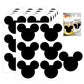 Mickeys Mouse Vinyl Chalk Chalkboard Stickers Minnies Mouse Head Stickers 2.97 x 2.5 Inch PVC Mickeys Stickers Mouse Head Sticke