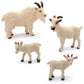 Higherbros Goat Figurines 4Pcs Goat Animal Toy Set Sheep Toys Farm Animal Figurines Goat Decor For Kids Preschool Toy Goat Gifts