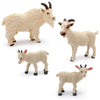 Higherbros Goat Figurines 4Pcs Goat Animal Toy Set Sheep Toys Farm Animal Figurines Goat Decor For Kids Preschool Toy Goat Gifts