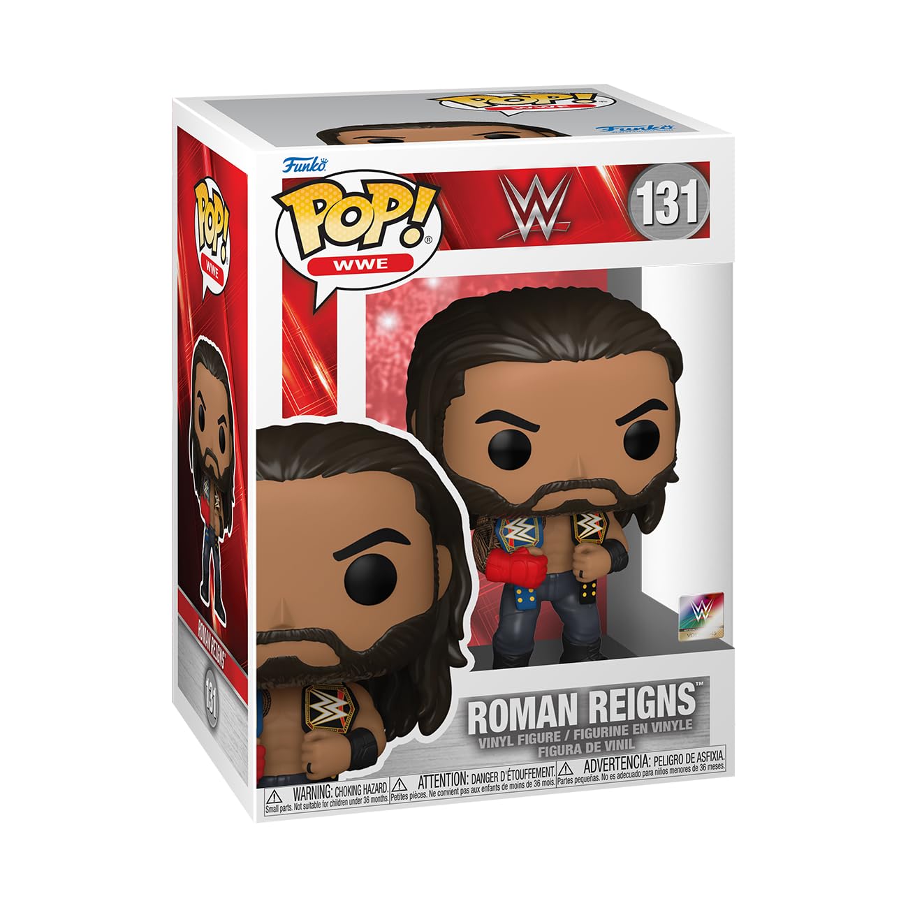 Funko POP! WWE Roman Reigns Vinyl Figure with Belts - Multicolor Collectible Model 72233 for Kids & Adults