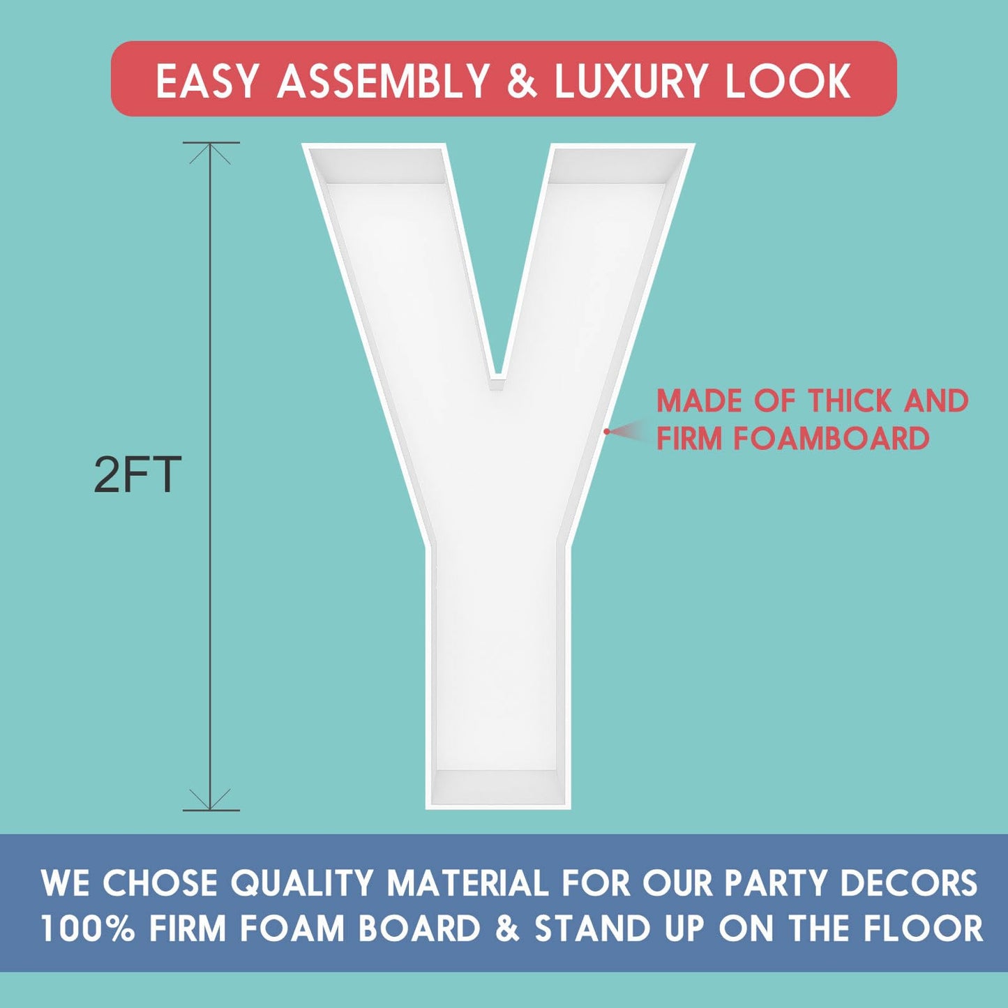 2Ft Letter Y Mosaic Balloon Frame Letter Diy Fillable Letters Kit For Birthday Party Wedding Backdrop Decor