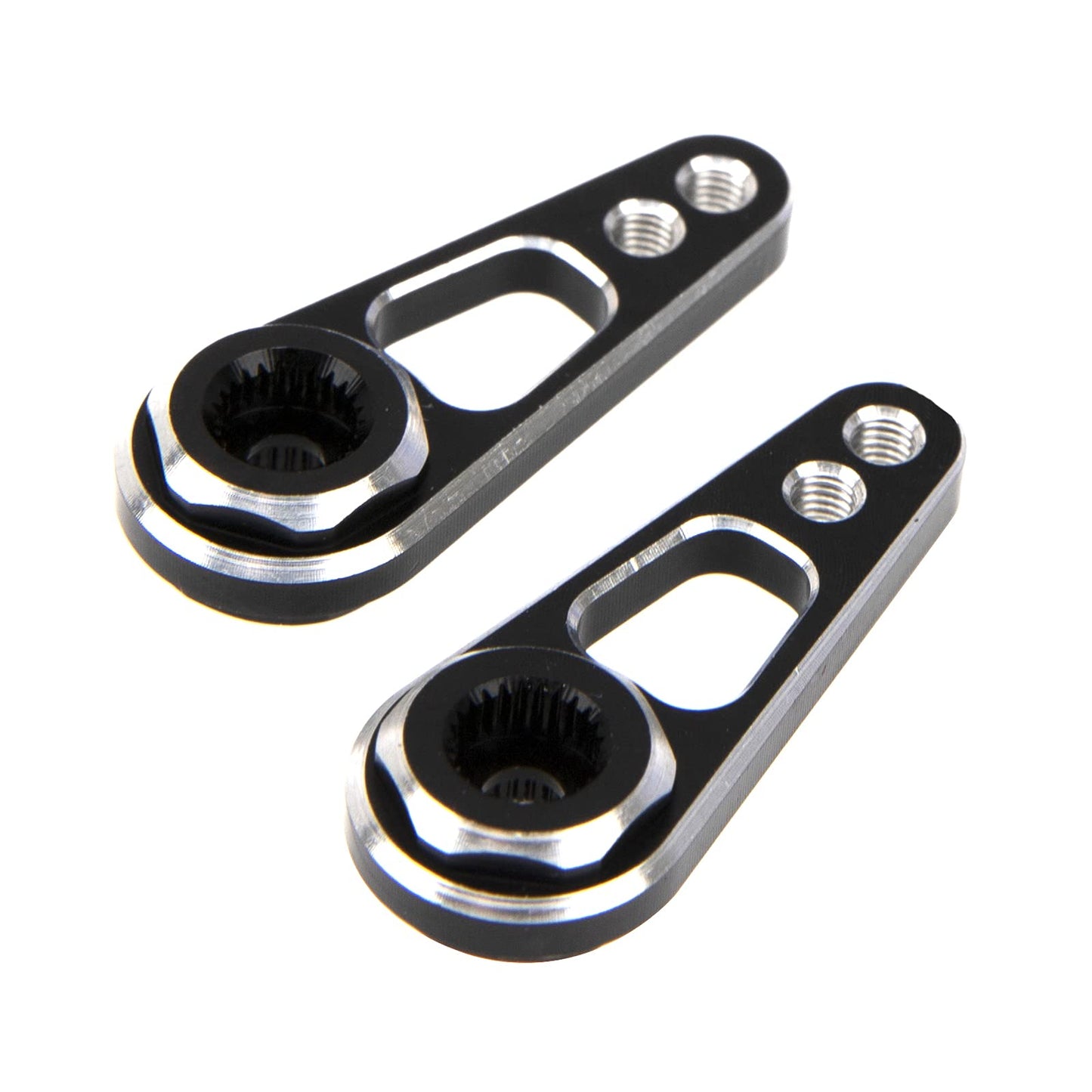 2Pack Vgoohobby Aluminum Alloy RC Double Hole 25T Steering Servo Arm Horn Compatible with Recat Axial SCX10 90046 Traxxas TRX-4