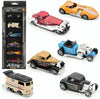 Sky Tech Model Alloy Vehicle Model Vintage Metal Cars 6 Pcs Vehicles, Car Play Set For Toddlers,Boys Die-Cast Car Set, Birthday 