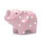 Child To Cherish Ceramic Polka Dot Elephant Piggy Bank For Girls, Pink