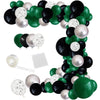 Cunnikku Balloon Garland Arch Kit - 122PCS Black Dark Green Silver Rubber Balloons for Jungle Birthday Baby Shower Graduation Party