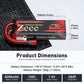 Zeee Premium Series 2S 8200mAh Lipo Battery 7.4V 120C Hard Case Batteries with Deans T Connector for RC Car Truck RC Truggy RC B