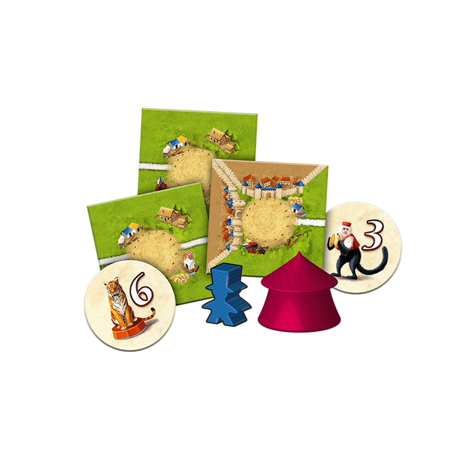 Carcassonne Under the Big Top Board Game EXPANSION - Thrilling Circus Adventures Await! Medieval Strategy Game for Kids and Adul