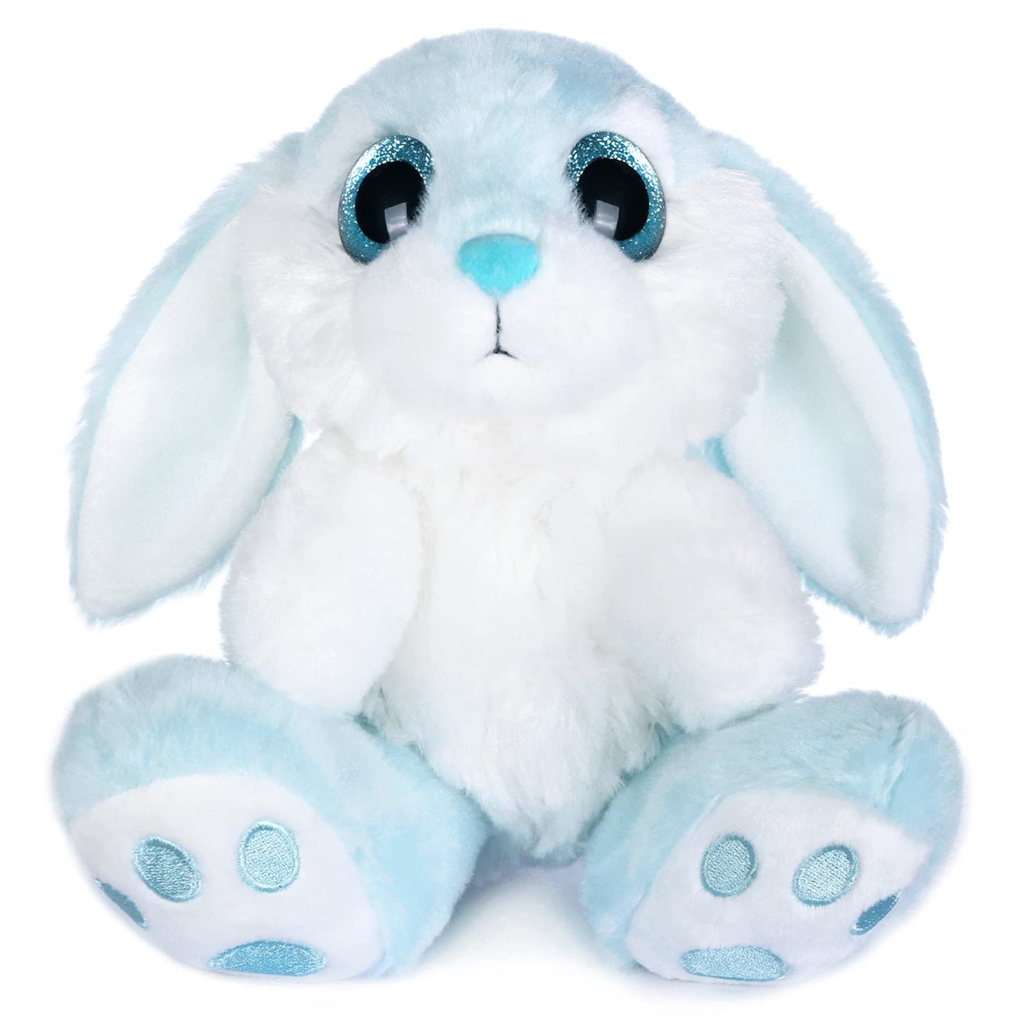 My OLi Plush Bunny Toy - 8.5" Blue Floppy Ear Stuffed Animal for Kids & Babies