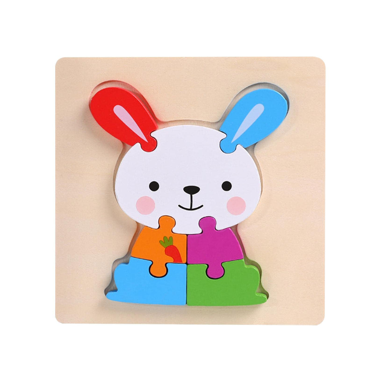 ATORSE Animals Puzzles Jigsaw 3D Blocks Game Cartoon Multicolor Gift Wooden Puzzles