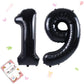 Smlpuame 40 Inch Black Number 19 Balloon, Aluminum Foil Digital Balloon for Birthday Party, Wedding, Anniversary Decorations