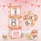 Toniful 4 Pcs Sweet 18Th Birthday Decorations Boxes For Girl, Sixteen Years Old Birthday Cardboard Box,Pink And Rose Gold 18Th B