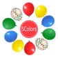 Dagelar Red Yellow Blue Balloons, Rainbow Assorted Latex Balloons, Red Blue Green Yellow With Colourful Confetti Balloons, For B
