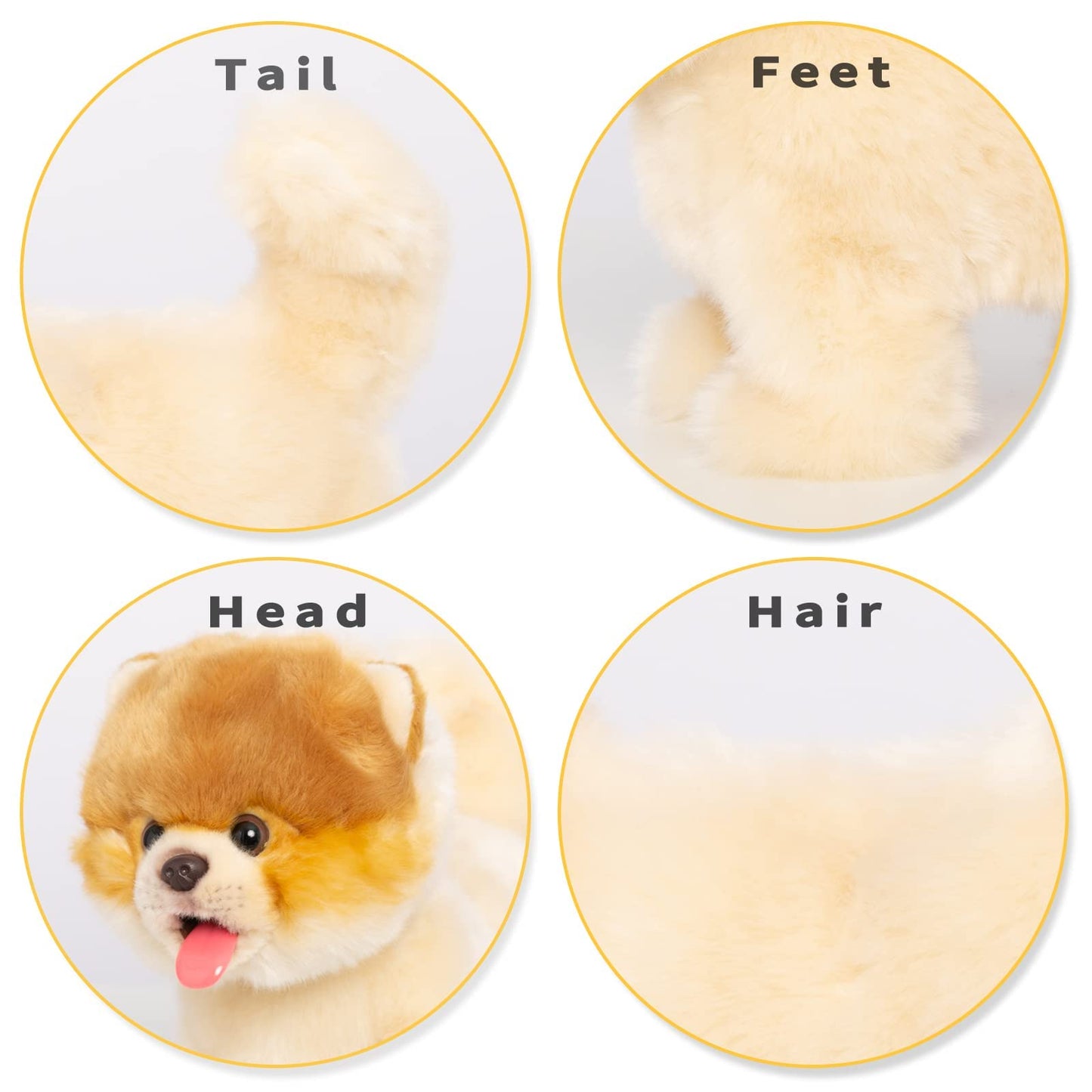 Electronic Walking Pomeranian Stuffed Dog Toy, Realistic Interactive Puppy Robot Pet Dog, Walking, Barking,Wagging Tail & Talkin