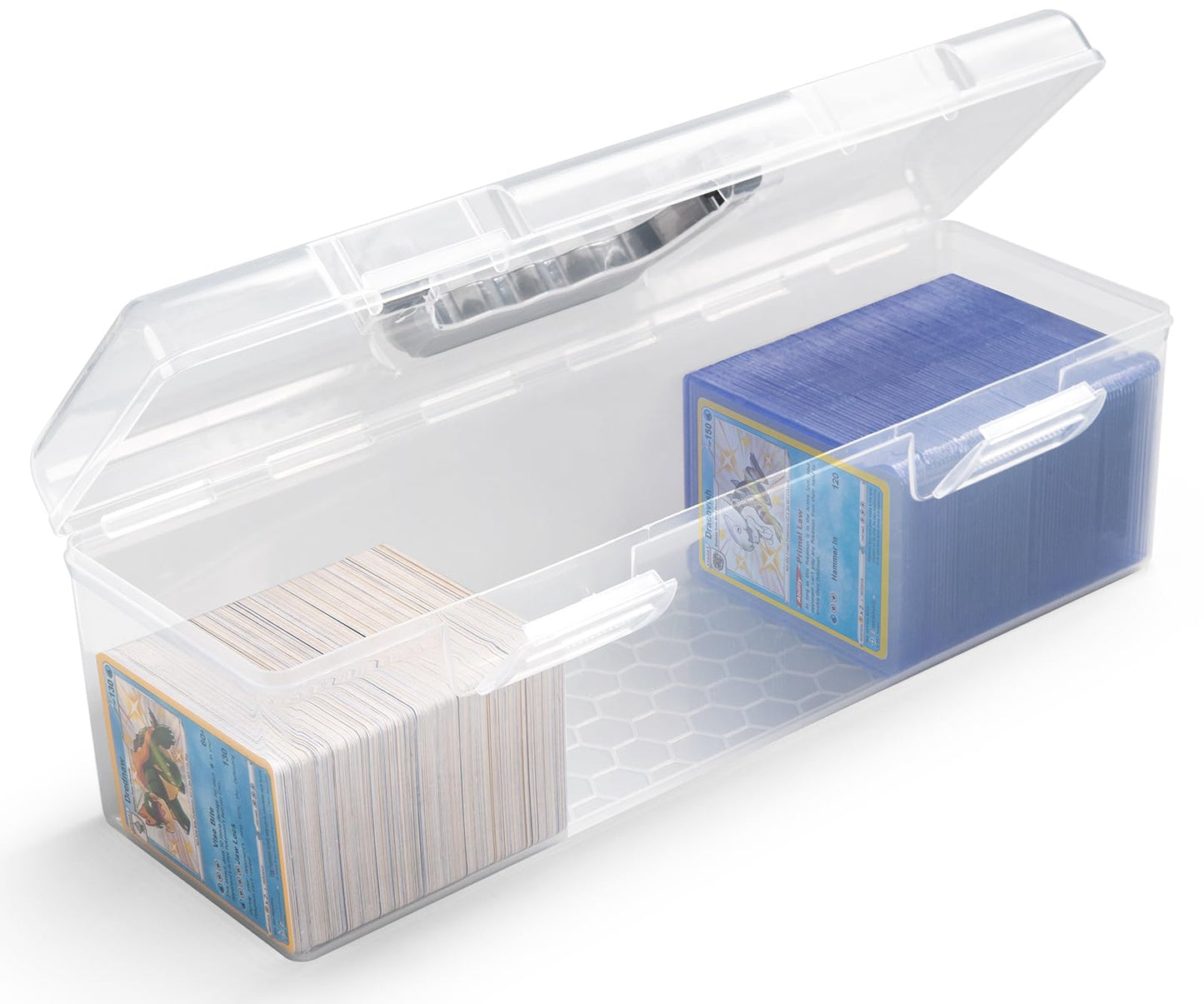Sunezlgo Storage Box For Toploader, Trading Card Storage Box, Card Storage Box Plastic, Playing Card Case, Large For Toploaders 200 Cards 750, Fit For Toploader And Standard Card
