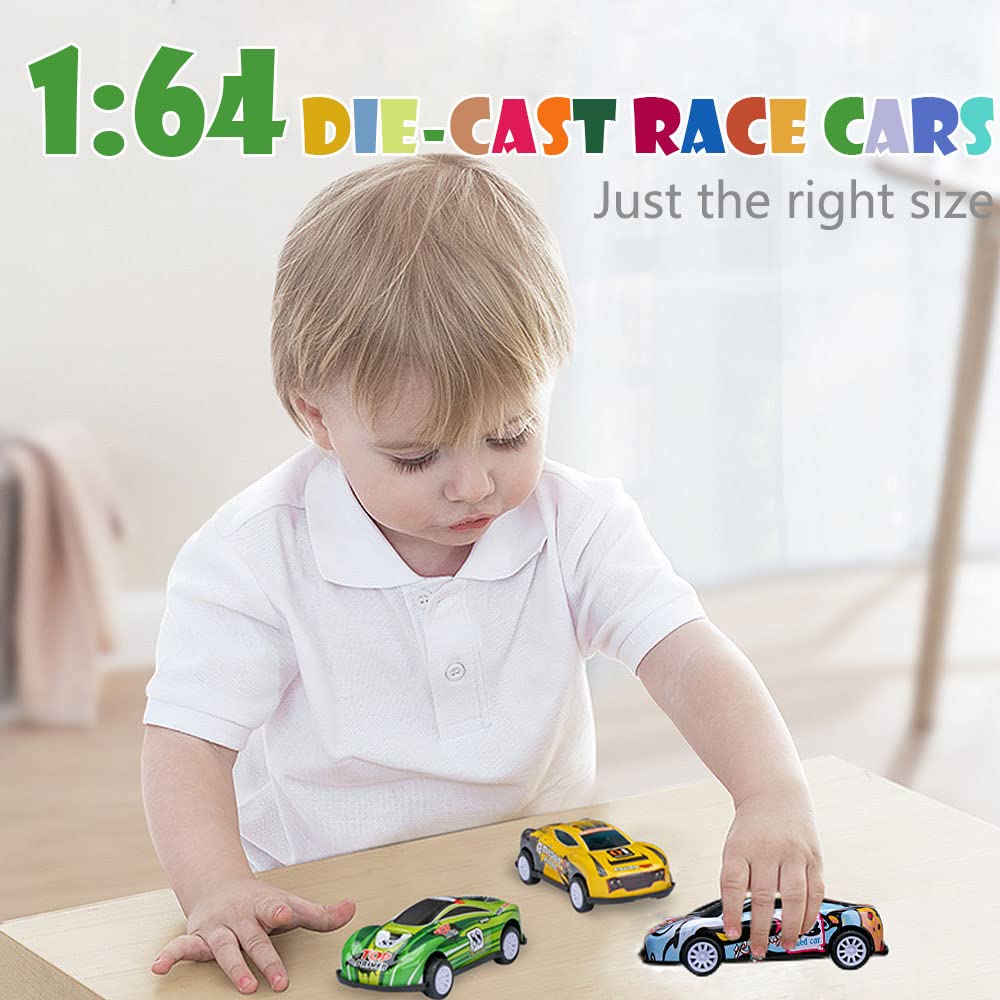 36 Pack Pull Back Toy Cars, Mini Die-Cast Race Cars Vehicles Bulk, Party Favor Cars Toys, Goodie Bag Stuffers, Pinata Fillers, T