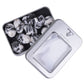 Natural Zebra Jasper Gemstone Healing Crystal 1 Inch Mini Puffy Heart Pocket Stone Iron Gift Box (Pack Of 10)