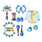 Fashion My Day 13Pcs Montessori Percussion Instrument Wooden Music Sets For Babies Children Blue