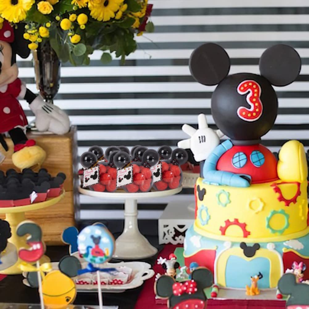 Fozi Cozi, 8 Pack Cartoon Mouse Birthday Party Supplies Girl-Mouse Party Favors,Ice Cream Bowls Containers,Candy Box, Red