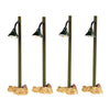2005 Rustic Street Lamps Lighted Village Accessories Set Of 4
