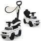 Honey Joy Push Cars For Toddlers, Mercedes Benz Kids Toy Car Stroller W/Push Handle & Detachable Guardrail, Horn & Engine Sound, Seat Storage, Foot-To-Floor Ride On Push Car For Boys Girls(White)