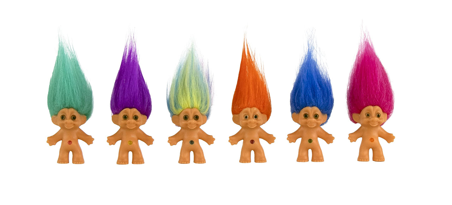World's Smallest Good Luck Trolls - Mini 1" Toy Figures - Multi-colored - Model 5064 - Collectible with 1.5" Hair - Sold Separately