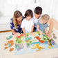 Wonderful Dinosaur 8 Floor Puzzles and Giant Map