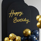 TONIFUL Happy Birthday Sign for Backdrop - Glitter Gold Felt Banner - Includes Dot Glue - Perfect for Birthday Party Backdrop,Wa