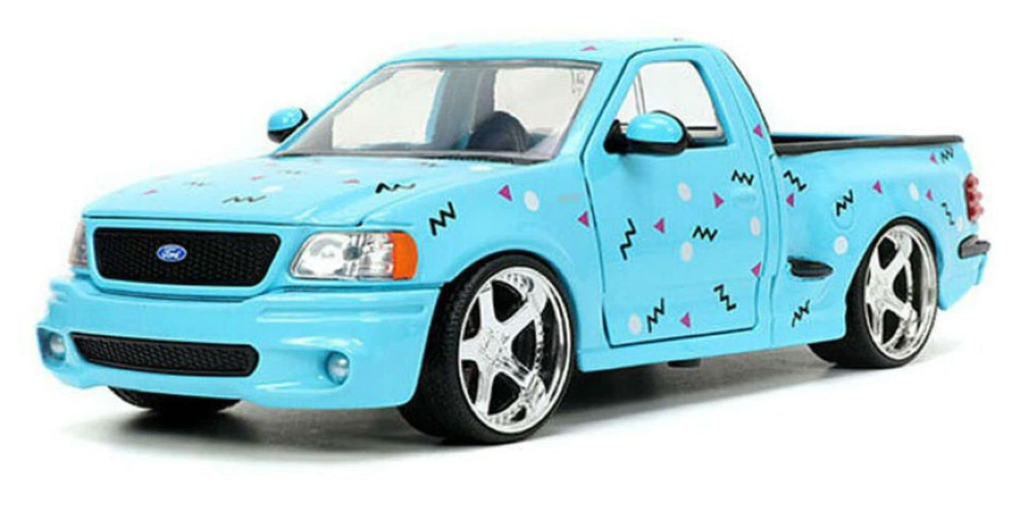 Jada Toys I Love The 90S 1:24 1999 Ford F150 Svt Lightning Die-Cast Car, Toys For Kids And Adults, Sky Blue (26136)
