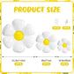 16 Pcs Daisy Flower Balloons,White Flower Aluminum Foil Balloons For Birthday Baby Shower Wedding Anniversary Groovy Flower Them