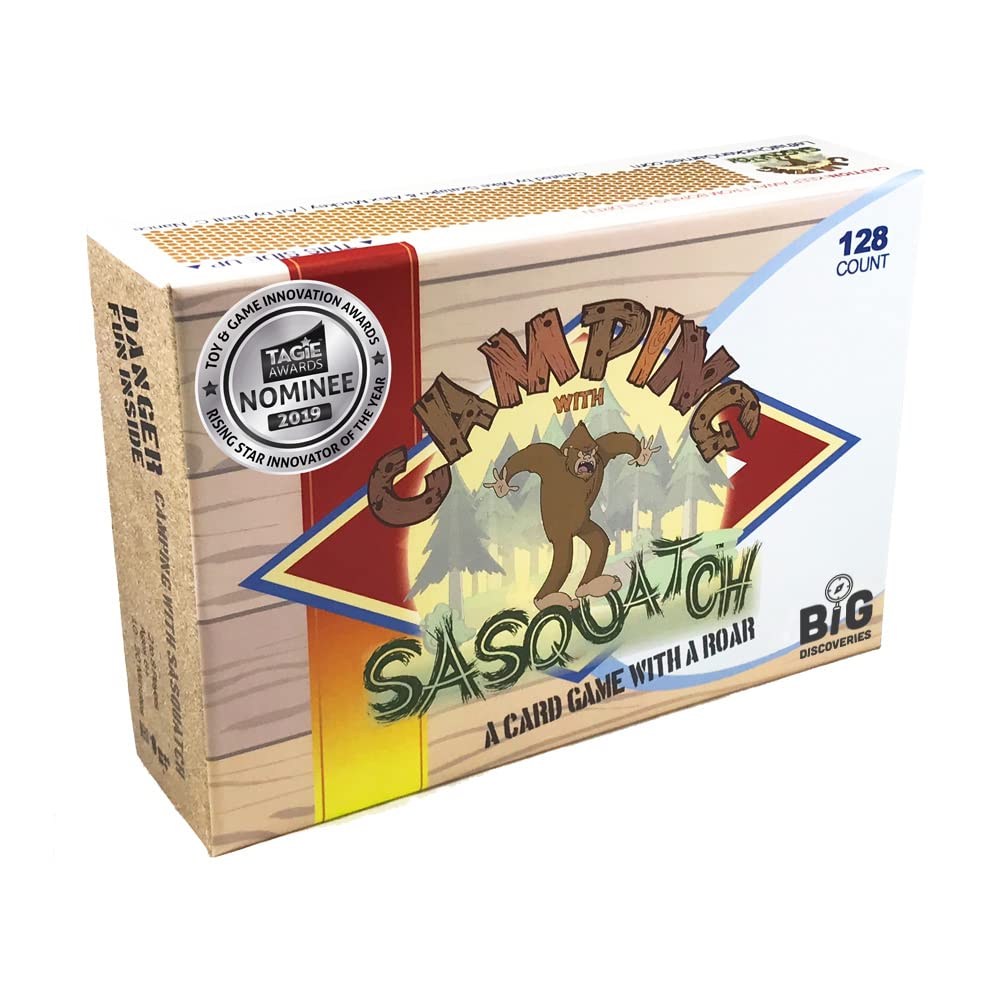Sun Company Camping with Sasquatch Card Game - 128-Count Family Fun, Multicolor, Cardstock, Model 6001