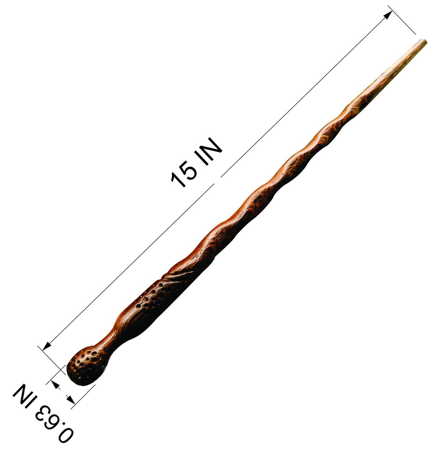 Handicraftviet - Hand Carved Wooden Magic Wand, Magic Wands For Wizards/Collectible Cosplay, Magical Gift For Halloween, Christmas And Birthday Party 15 Inch (S6)