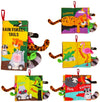 Beiens Baby Books Toys, Touch And Feel Crinkle Cloth Books For Babies, Infants & Toddler, Early Development Interactive Car & Stroller Soft Toys For Boys & Girls (Rainforest Tails-1 Book)