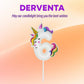 DERVENTA Unicorn Birthday Candle - Number 6, White Paraffin Wax Cake Topper, 1 Piece