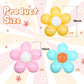 Hiboom 72 Pcs Groovy Retro Hippie Balloons Boho Daisy Party Balloons 12 Inch Rainbow Daisy Flower Butterfly Peace Sign Latex Bal