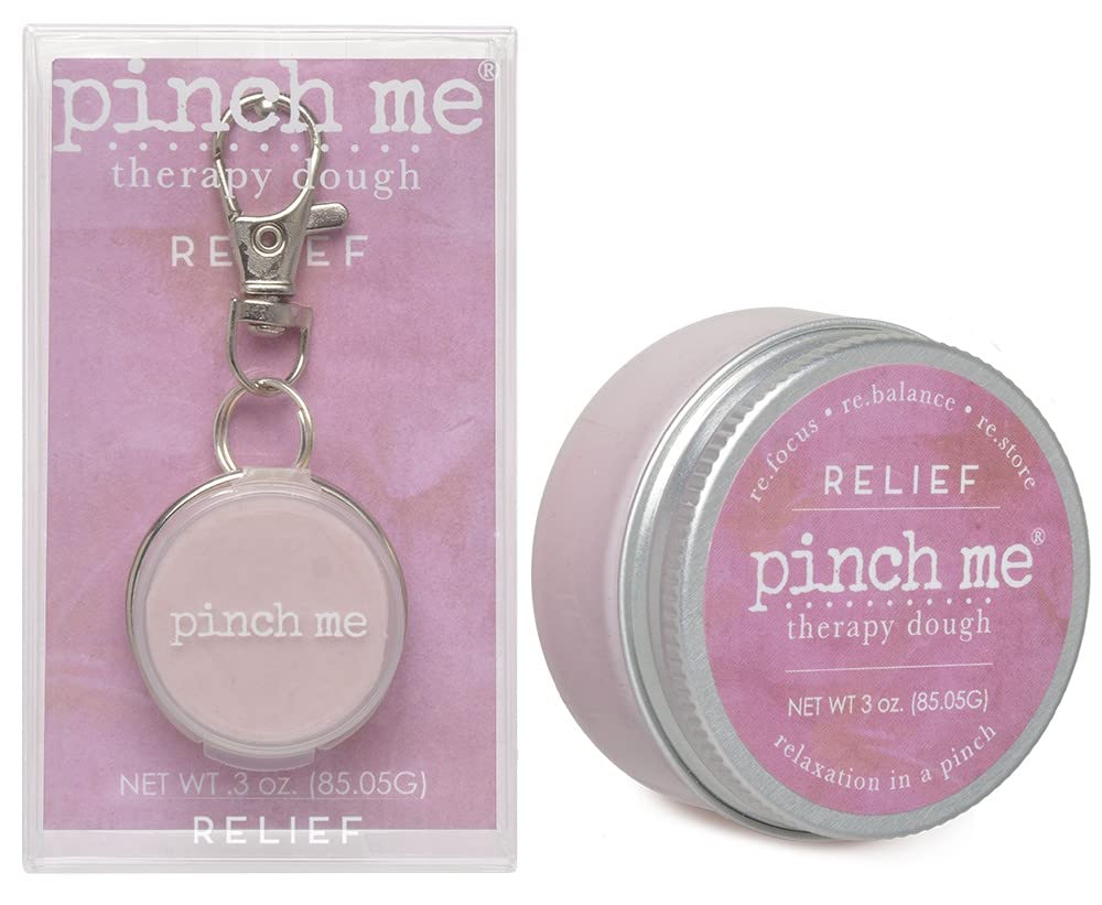 Pinch Me Therapy Dough Locket Combo - Holistic Aromatherapy Stress Relieving Putty - .3Oz Clip-On Locket Scent + 3Oz Dough Relie
