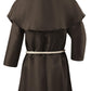 Knelor Kids Medieval Friar Monk Hooded Robe Renaissance Priest Hooded Robe Cloak Halloween Cosplay Costume