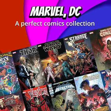 DNJ COMICS Marvel Comics & DC Comic Books Collection 25 Pack - Comic Book Gift Box for Kids, Teens and Adults - Great Mix of Uni