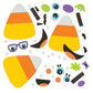 Fun Express Goofy Face Candy Corn Halloween Craft Kit - Make 12 - Fall Crafts for Kids