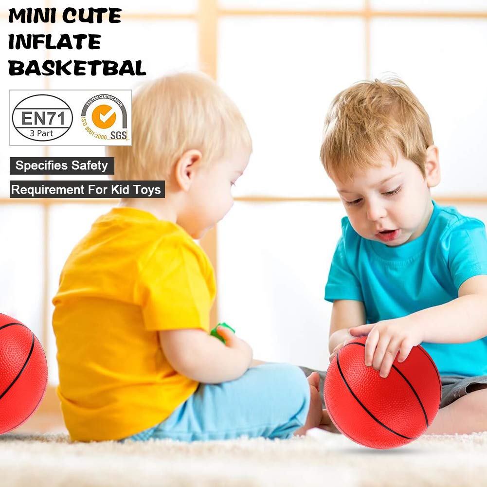 TNELTUEB Mini Basketball for Kids Replacement 3 Pack with enhanced Pump  Fits All Standard Swimming Pool Basketball Hoop Indoor Outdoor Pool Game Toy Water Games - Soft and Bouncy8.5 Inch