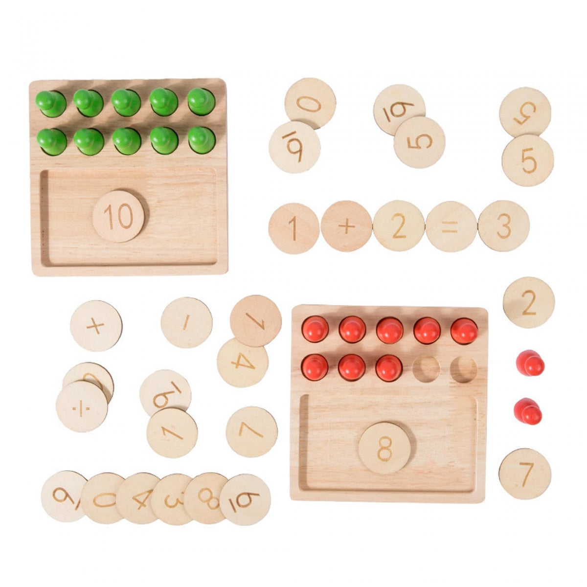 CALANDIS Wooden Montessori Math Board Preschool Learning Game for Kids Girls Children | Mathematics | Educational