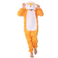 Lobujou Animal Hooded Costume For Kids Boys Girls Flannel Onesie Halloween Cosplay One Piece Fox 140