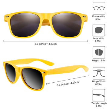 Fepito 30 Pieces Party Sunglasses Bulk For Birthday Party Supplies Treat Bag Fillers For Beach Pool Party Toys, Yellow