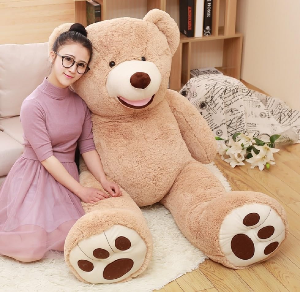 MorisMos Big Plush Giant Teddy Bear enhanced Soft Stuffed Animals Light Brown 51 Inches