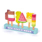 Tender Leaf Toys - Ice Lolly Shop - 13 Pieces Pretend Food Play Toy with 6 Wooden Popsicles Ice Cream Bars - Encourage Role Play