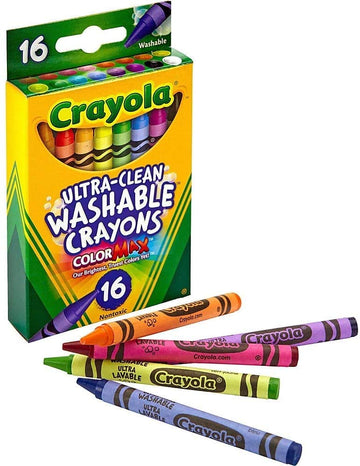 Crayola Ultra-Clean Washable Crayons (526916), 16 Colors