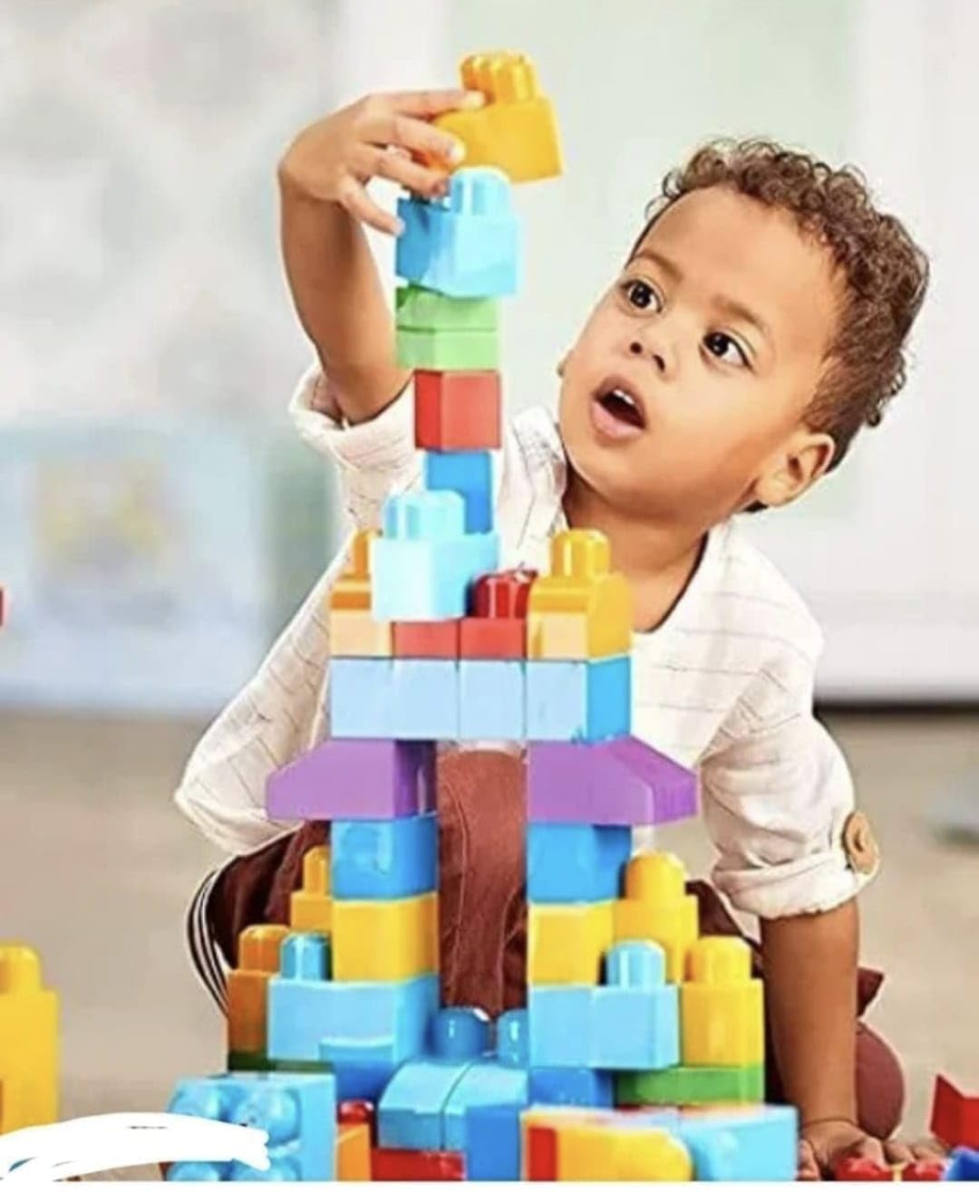 Toy. Moy. KidS 80 Pcs Big Mega Sized Blocks Toys Building And Construction Block Set For Children Boys And Girls (Multicolor)